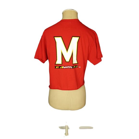 Retro Brand Maryland Short Sleeve Zip Up Red Top Size Small - Picture 2 of 4